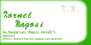 kornel magosi business card